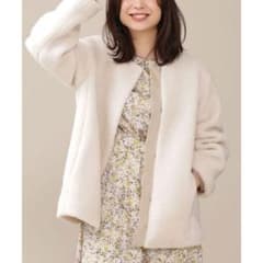 [新品タグ付]★ナノユニバース　エコラムファーショートコートのサムネイル