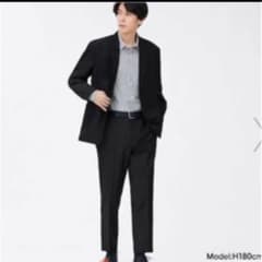 ウォッシャブルドライイージーアンクルパンツ　GU S 黒のサムネイル