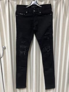 Luvmaisonブラック ダメージスキニーパンツのサムネイル