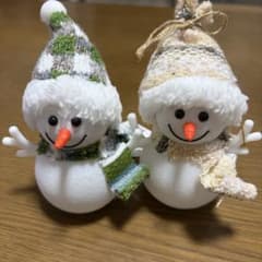スノーマン ぬいぐるみ ライト 2点セットのサムネイル
