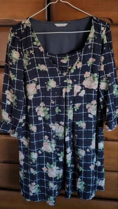 Rose Tiara チュニック 花柄 チェック柄