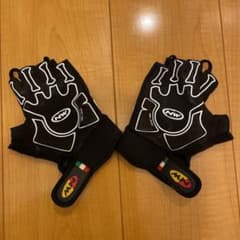 ロードバイク　手袋　オープンフィンガー　ブラックのサムネイル