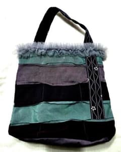 畳ヘリ バッグ トートバッグ ハンドメイド 和柄 軽量 フリル