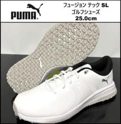 25.0cm ☆ 新品 プーマ ゴルフシューズ 白 311174-01 21併 - メルカリ