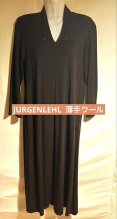 JURGENLEHL ブラウン ロングワンピース Vネック - メルカリ
