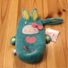 ☆新品タグ付き☆うさぎ着ぐるみキティーちゃんのペットボトルカバーのサムネイル