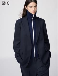 完売品 UNIQLO :C テーラードジャケット ネイビー L - メルカリ
