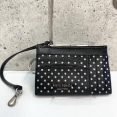 み*ー様 kate spade ブラックドットパスケース レザー キーリング スのサムネイル