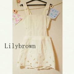 Lilybrown刺繍フラワーカットワークビスチェサロペットのサムネイル