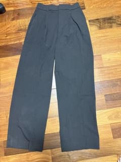 ◆ユニクロ◆タックワイドパンツ(丈標準) ブラウン Sのサムネイル