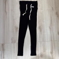 マタニティー　リブニット レギンス パンツ ブラック