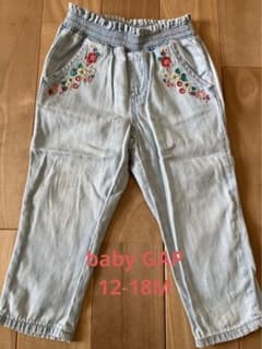 babyGAP 薄手デニム 花柄刺繍のサムネイル
