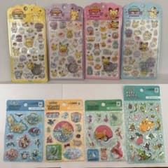 韓国正規品 ポケモン キャンディボンボンステッカー＆ダイソーステッカー8枚セット