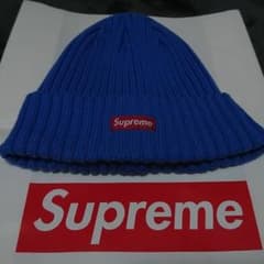 supreme overdyed ribbed beanie blueのサムネイル