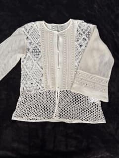 【美品】Eaphi cotton lace patchwork blouseのサムネイル