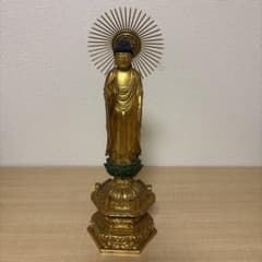 純金中七 東立弥陀 肌粉 仏像 阿弥陀如来 立像 浄土真宗大谷派 東 