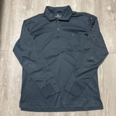 BURTLE 長袖ポロシャツ 665 ダークグレー Lサイズのサムネイル