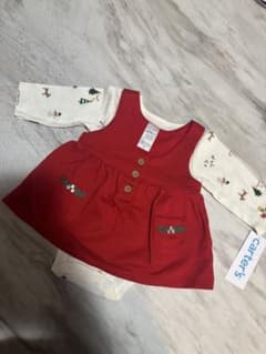 【新品】Carter's ベビー ロンパース クリスマス柄 新生児のサムネイル