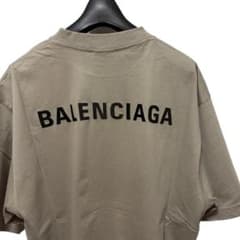 新品未使用BALENCIAGA ロゴ Tシャツ ベージュ オーバーサイズ 1/Sのサムネイル