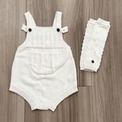 【美品】80センチ POLO ベビーロンパース レッグウォーマー付きのサムネイル
