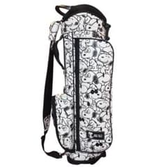 スヌーピー ゴルフスタンド式キャディバッグ 総柄 ゴルフバッグ PEANUTS スヌーピー ゴルフスタンド式キャディバッグ 総柄 ゴルフバッグ