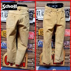 90's ヴィンテージ　SCHOTT ブーツカット　スエードレザーパンツ　34 90's ヴィンテージ SCHOTT ブーツカット スエードレザーパンツ 34