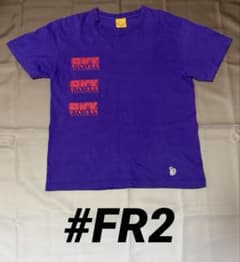 FR2 紫色 Tシャツ バックプリントが大きく、ワッペンロゴあり - メルカリ