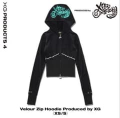 Velour Zip Hoodie Produced by XG【Sサイズ】 - メルカリ