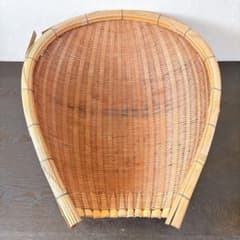 ☆訳あり☆手箕 てみ 竹製 65×57×23cm 古民具インテリアに 農具 園芸