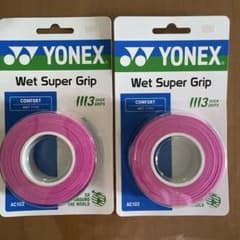 ヨネックス　ウェットスーパーグリップ ３本入り×2個セット　ピンク　テニスのサムネイル