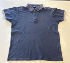 【FRED PERRY】フレッドペリー 半袖ポロシャツ 袖口千鳥格子柄 ネイビーのサムネイル