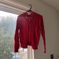 earth music&ecology レッド Uネックカーディガンのサムネイル