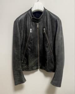 試着のみ！02AW マルジェラ ハの字ライダース ビンテージ加工 - メルカリ