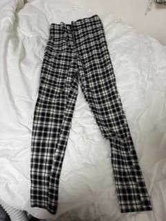 ZARA チェック柄 スリムフィットパンツ 26のサムネイル