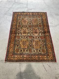 ペルシャ絨毯 シティラグ 147×104 メダリオン 手織り ウール コットン ペルシャ絨毯 シティラグ 147×104 メダリオン 手織り ウール コットン