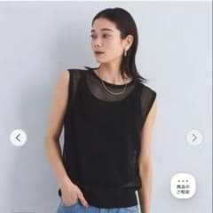 UNITED ARROWS ブラックノースリーブニットのサムネイル