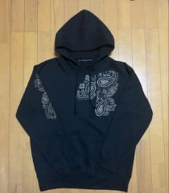 KRHYME DENIM ペイズリー裏起毛パーカー 黒 XLのサムネイル
