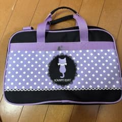 書道バッグ 習字バッグ 猫柄 セット　半紙付き　お得　趣味　紫　黒のサムネイル