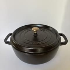 STAUB ストウブ シャロー ココットラウンド 26 cm ブラック - メルカリ
