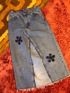 Levi’s リメイク　デニム　スカート　vintage 古着のサムネイル