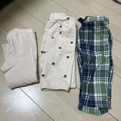 ベージュ ドット柄 チェック柄 パンツセットのサムネイル