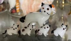 ガラス細工　猫　親子のサムネイル