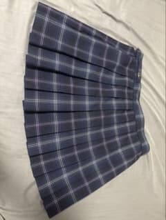 新品】新栄 スカート ネクタイセット 高校 青チェック コスプレ 制服