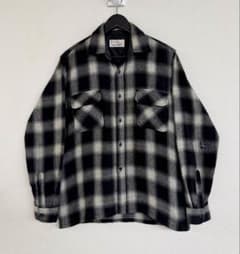 超超スペシャル 60s Cascade オンブレ チェック シャツ M ブラック