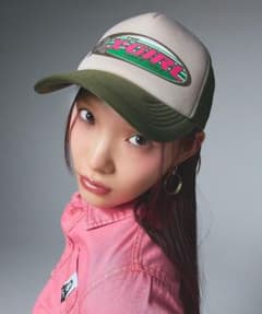X-girl メッシュキャップ トラッカーキャップ カーキのサムネイル