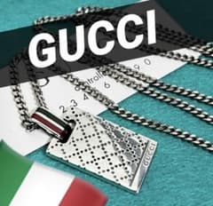 美品 GUCCI ディアマンテプレートネックレス - メルカリ