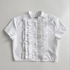 MSGM ラッフルデザイン半袖ブラウス 38 イタリア製 - メルカリ