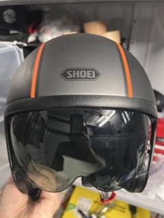 SHOEI ジェットヘルメット マットブラック オレンジライン SHOEI ジェットヘルメット マットブラック オレンジライン | Mercari