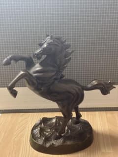 馬 置物 ブロンズ像 風水 縁起物 躍動感 跳ね馬 開運 出世 鋳鉄 鉄製