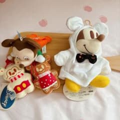 ディズニー ぬいぐるみマスコット 4点セット（ハロウィン・クリスマス